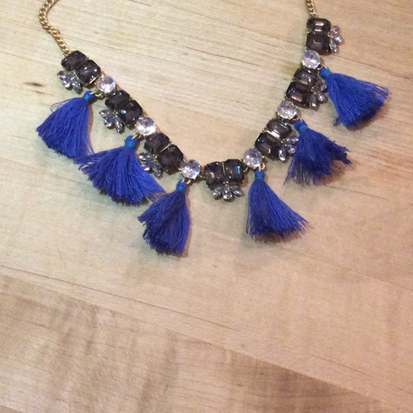 J. Crew crystal and tassel necklace - Picture 4 of 4